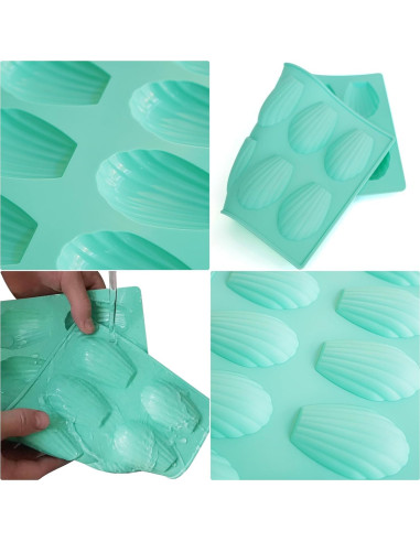 3Pack Molde de Madeleine Antiadherente Zorazio 12 Cavidades