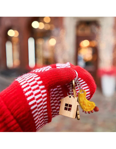 Moldes de Silicona Honbay 2PCS Pie 3D + 12 Llaveros Rosa