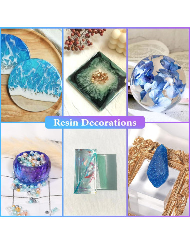 KISREL Kit de Moldes de Silicona para Resina Epóxica 12PCS