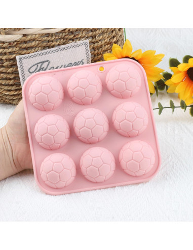 Molde de Silicona para Chocolate de Fútbol EPYHREHM 9 Cavidades