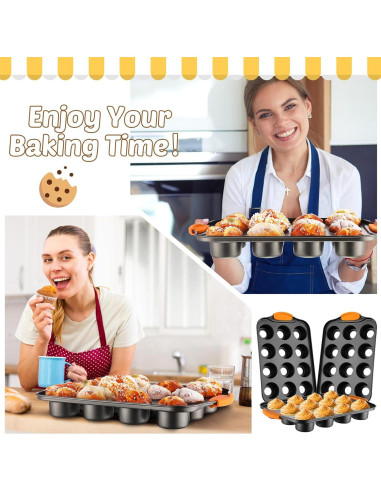 Moldes para Cheesecake Mini Uiifan 3 Paquetes 12 Cavidades 33x20cm