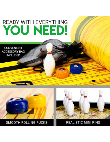 Tapete de Shuffleboard Franklin Sports 91.4x27.9cm con Discos