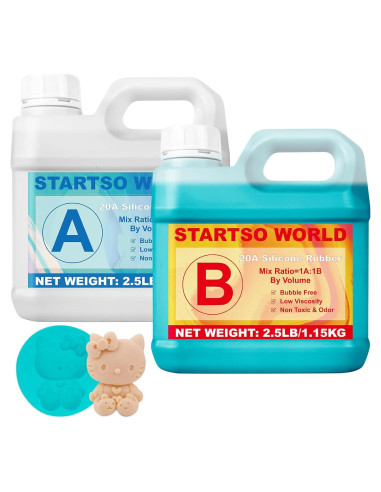 Kit de Moldes de Silicona STARTSO WORLD 2.79kg Verde Jade