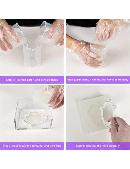 Kit de Moldes de Silicona STARTSO WORLD 2.79kg Verde Jade