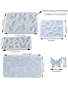 Kit 28 Moldes de Resina para Campanas de Viento BOSOIRSOU 2