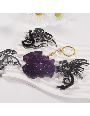 Paquete de 2 Moldes de Silicona Dragón ESEENS - 5 cm