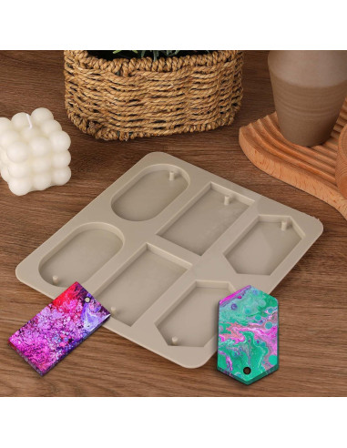 Molde de Resina Epóxica de Silicona Gris 22x19.9cm para DIY