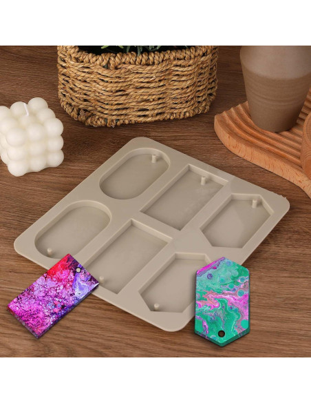 Molde de Resina Epóxica de Silicona Gris 22x19.9cm para DIY