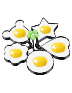 Moldes de Huevo YIKANGHENG Acero Inoxidable 5 Piezas