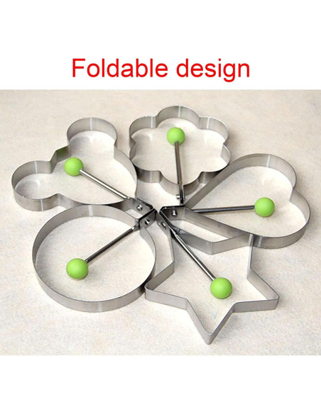 Moldes de Huevo YIKANGHENG Acero Inoxidable 5 Piezas