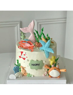 5 Moldes de Silicona para Fondant nklbio F-133 Marinos 2