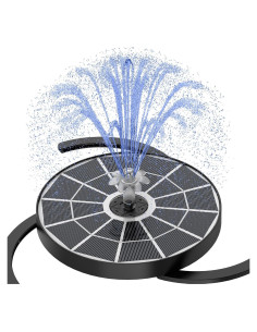 Fuente Solar para Baño de Aves AISITIN 3.7W Panel Vidrio