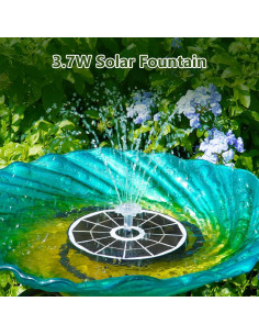 Fuente Solar para Baño de Aves AISITIN 3.7W Panel Vidrio 2