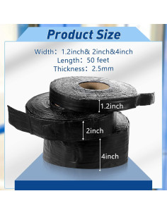 Cinta de Asfalto Fabbay 15.24 m Autoadhesiva 1.2/2/4 pulgadas 2