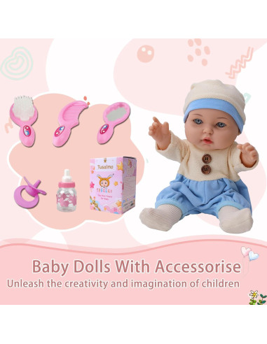 Muñeca de Bebé TUSALMO 30 cm con Accesorios para Niños