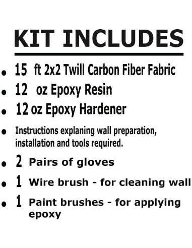 Kit de Reparación de Grietas en Paredes de Sótano Fibra de Carbono 0.61m
