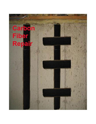 Kit de Reparación de Grietas en Paredes de Sótano Fibra de Carbono 0.61m