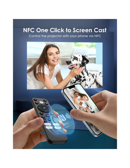 Proyector 4K ZCGIOBN A6 Inteligente con WiFi y Bluetooth