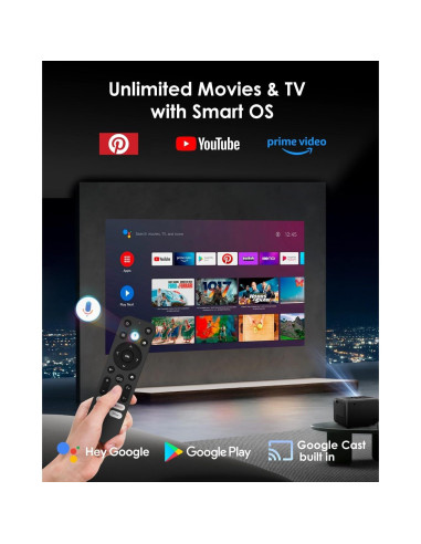 Proyector 4K ZCGIOBN A6 Inteligente con WiFi y Bluetooth