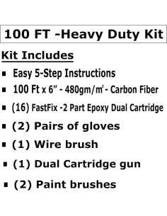 Kit de Reparación de Pared FastFix - Fibra de Carbono 30.48 m 2
