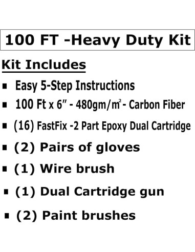 Kit de Reparación de Pared FastFix - Fibra de Carbono 30.48 m