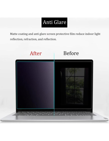 Paquete de 2 Protectores de Pantalla Antirreflejo i-Tensodo 15.6"