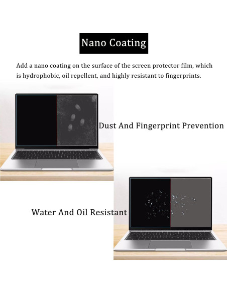 Paquete de 2 Protectores de Pantalla Antirreflejo i-Tensodo 15.6"