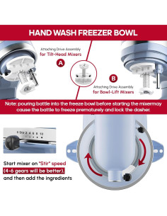 Accesorio para Hacer Helados InnoMoon para Batidora KitchenAid 1.89L 2