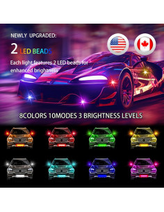 Luces Estroboscópicas LED Inalámbricas Qinseyanyu 8 Colores IP65 2