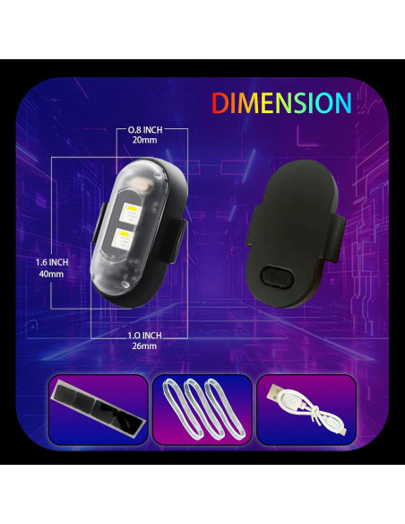 Luces Estroboscópicas LED Inalámbricas Qinseyanyu 8 Colores IP65