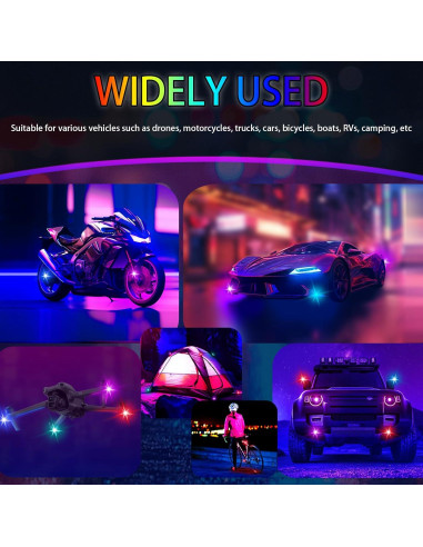 Luces Estroboscópicas LED Inalámbricas Qinseyanyu 8 Colores IP65