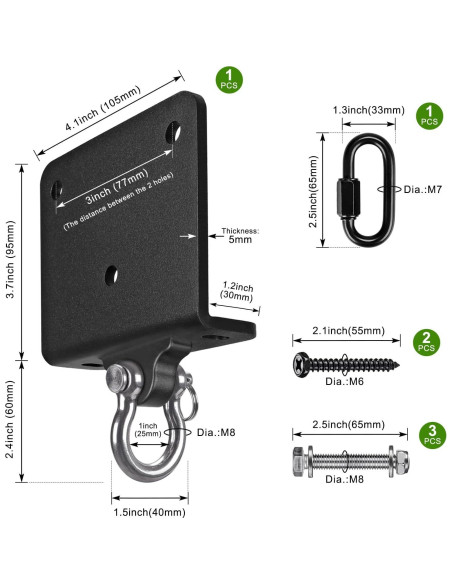 Soporte para bolsa de boxeo Dolibest, rotación 180, 454 kg