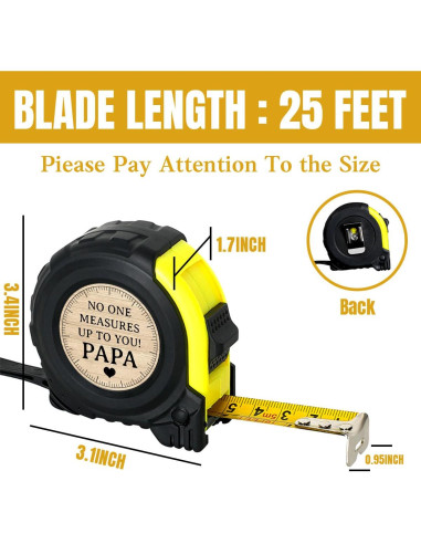 Cinta Métrica PXKX 6.9cm x 0.3cm para Papá y Abuelo