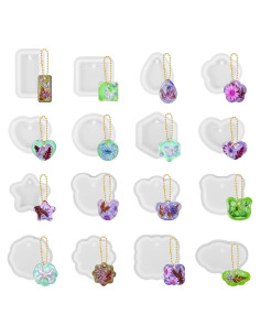 Kit 16 Moldes de Silicona para Llaveros Quilax 3.5cm