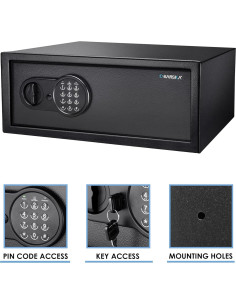 Caja Fuerte Digital Barska 1.2 Pies Cúbicos Acero Negro 2