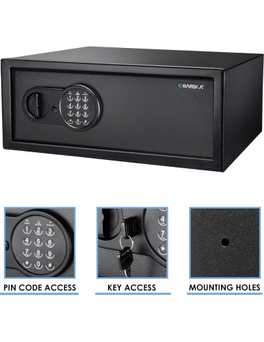 Caja Fuerte Digital Barska 1.2 Pies Cúbicos Acero Negro