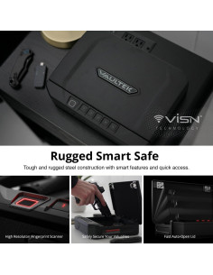 Caja Fuerte Biométrica VAULTEK NV20i Compacta con WiFi 2