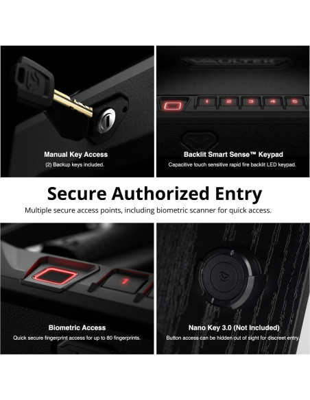 Caja Fuerte Biométrica VAULTEK NV20i Compacta con WiFi