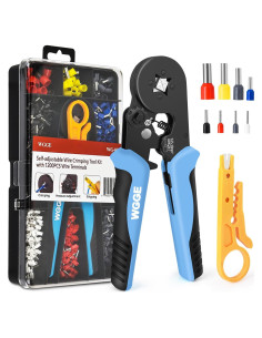 Kit de Crimpado de Ferrules WGGE con 1200 Conectores AWG 23-7
