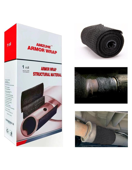 Cinta de Reparación de Fibra de Vidrio AMIZUHE 4" x 4.57m