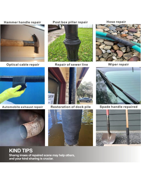 Cinta de Reparación de Fibra de Vidrio AMIZUHE 4" x 4.57m