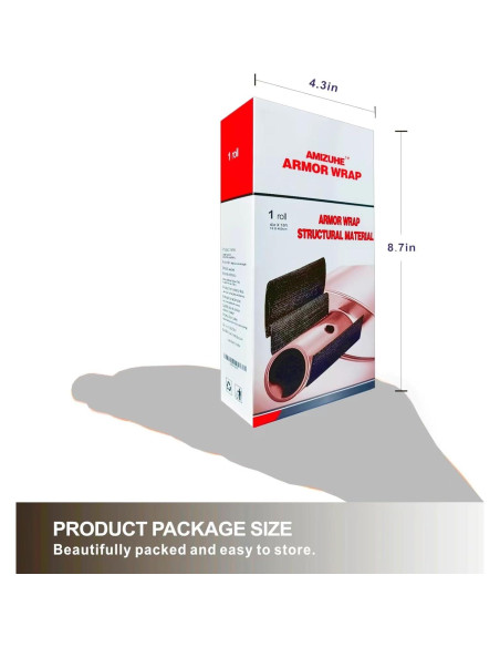 Cinta de Reparación de Fibra de Vidrio AMIZUHE 4" x 4.57m