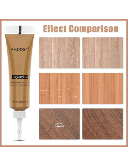 Kit de Reparación de Muebles SEISSO - 12 Colores Relleno de Madera