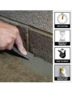 Cemento Hidráulico Drylok Fast Plug 1.81 kg - Detiene Filtraciones 2