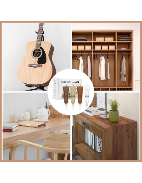 Kit de Reparación de Muebles SEISSO - 12 Colores Relleno de Madera