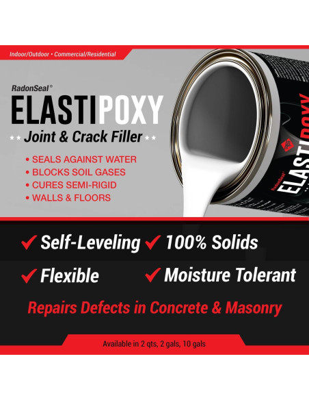 ElastiPoxy Kit Relleno Juntas Concreto RadonSeal 2L Flexible
