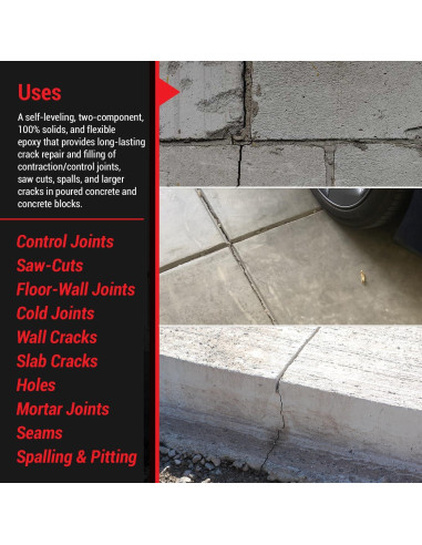 ElastiPoxy Kit Relleno Juntas Concreto RadonSeal 2L Flexible