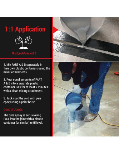 ElastiPoxy Kit Relleno Juntas Concreto RadonSeal 2L Flexible