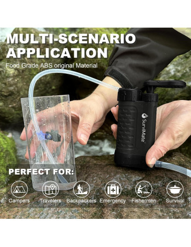Purificador de Agua Manual SurviMate 5 Etapas 0.01 Micrones