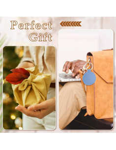 Llaveros de Cuero PU Beadthoven Coloridos 10 Piezas 5cm 2